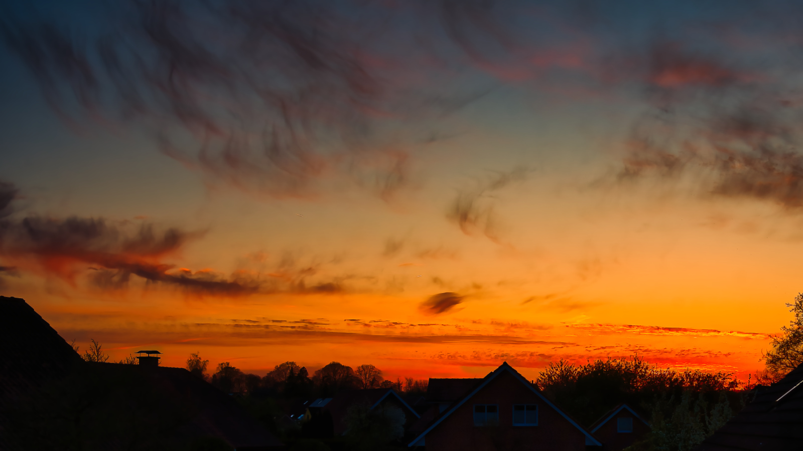 Sonnenuntergang zu Hause