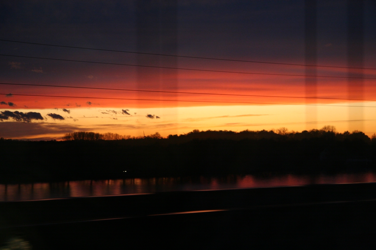 Sonnenuntergang Zug Bremen - Hannover V (Mein Favorit)