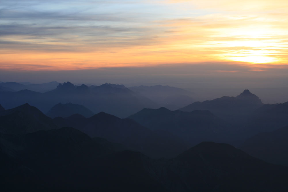 Sonnenuntergang Zugspitz