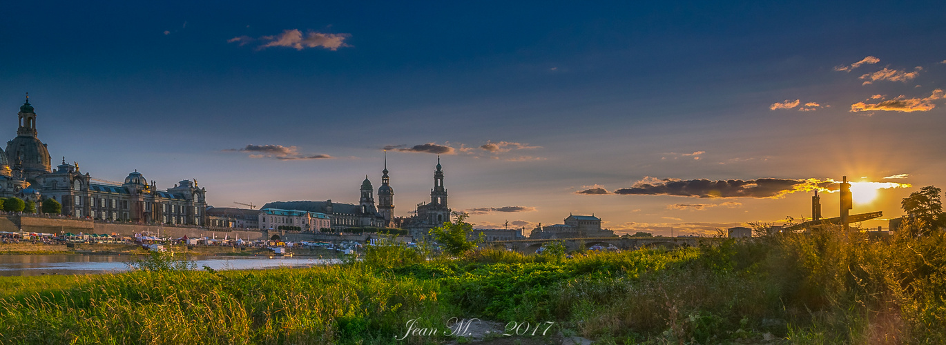 Sonnenuntergang zum Dresdner Stadtfest 2017