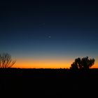 Sonnenuntergang zwischen Alice Springs und Uluru