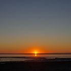 Sonnenuntergang zwischen Borkum und Juist.