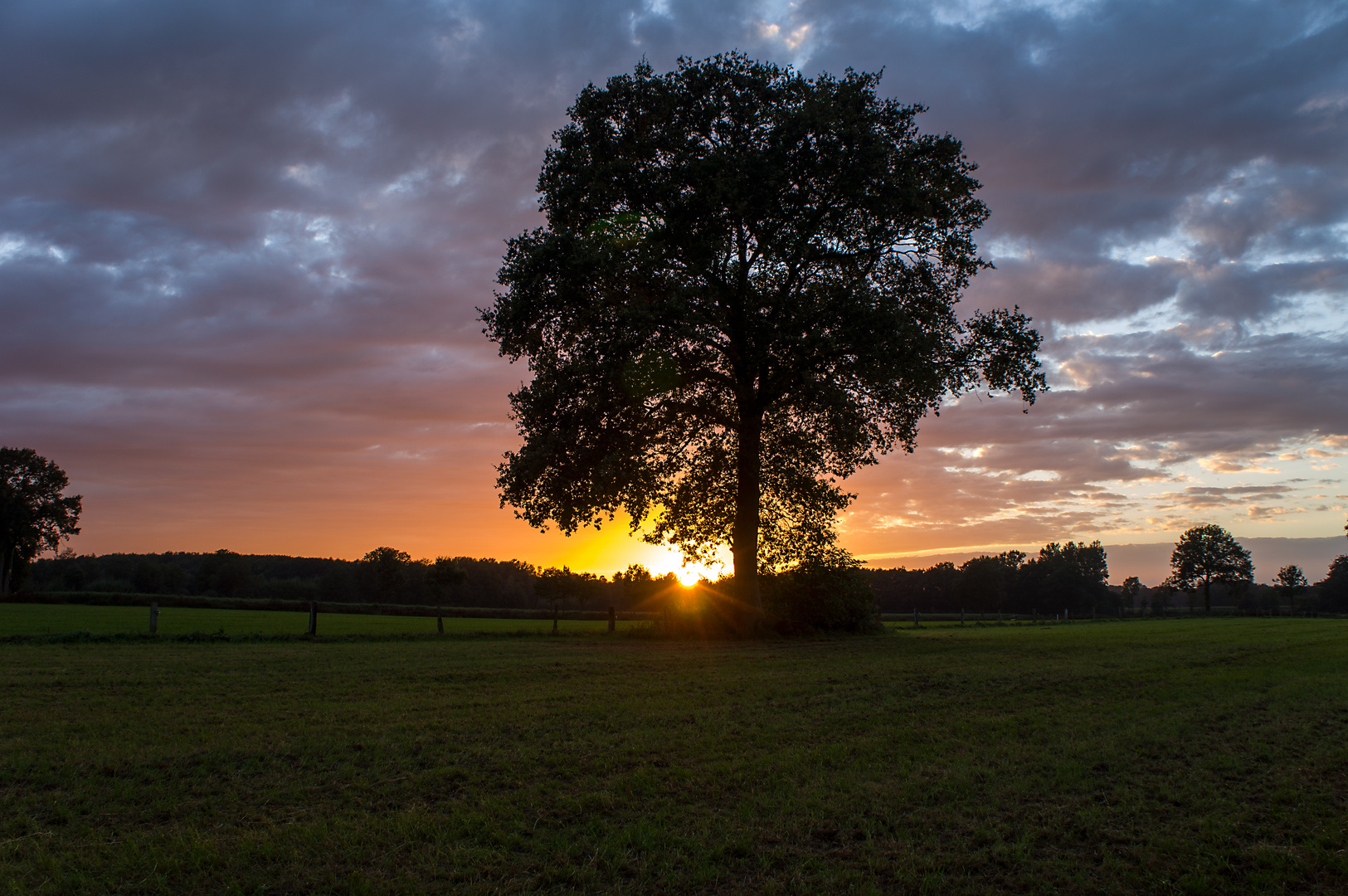 Sonnenuntergang zwischen Ramsdorf und Heiden