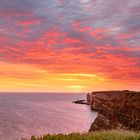 Sonnenuntergangauf Helgoland und die Lange Anna_