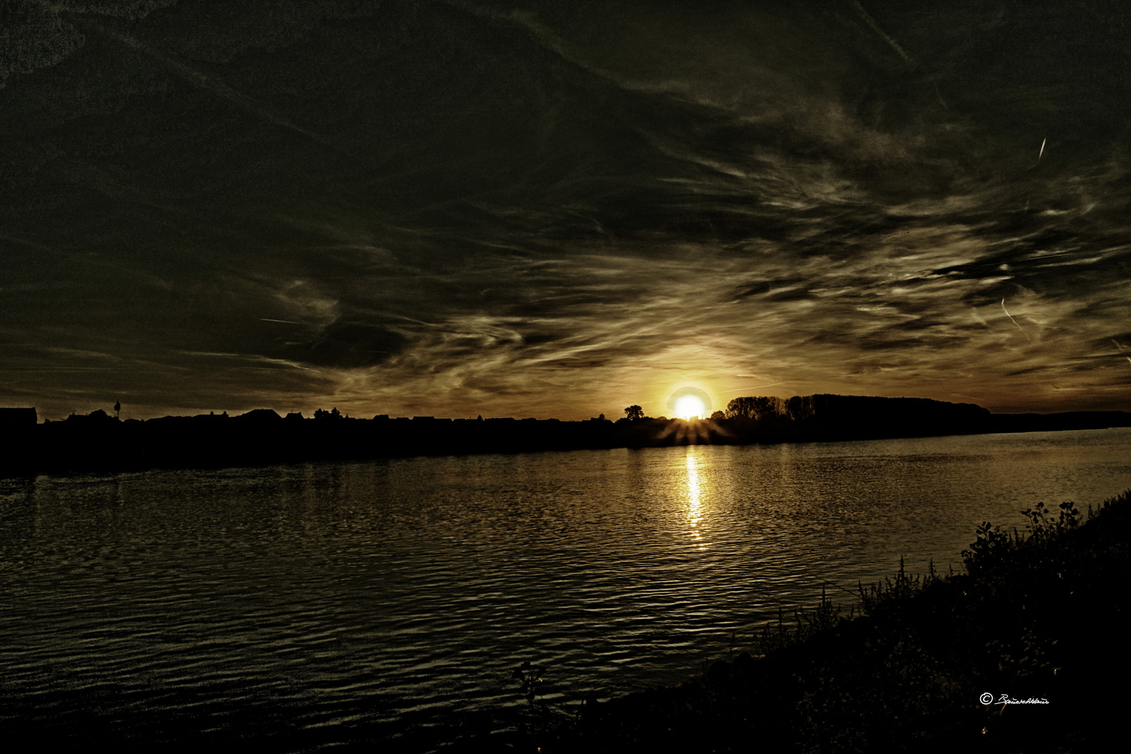 Sonnenuntergang_Bendorf-Rheinhafen