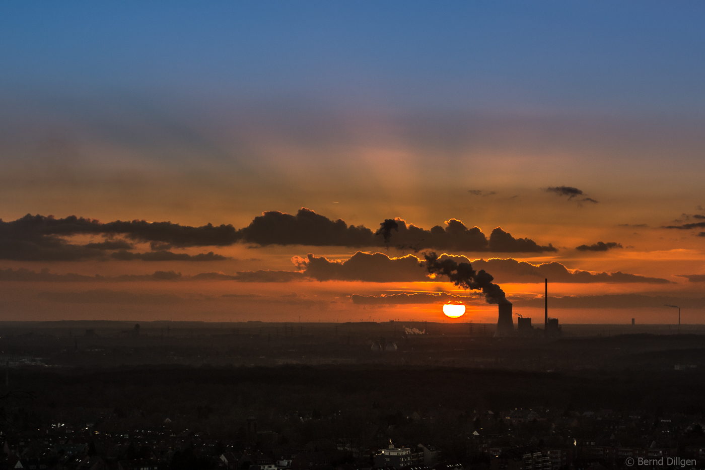 Sonnenuntergang...KKW-Walsum...