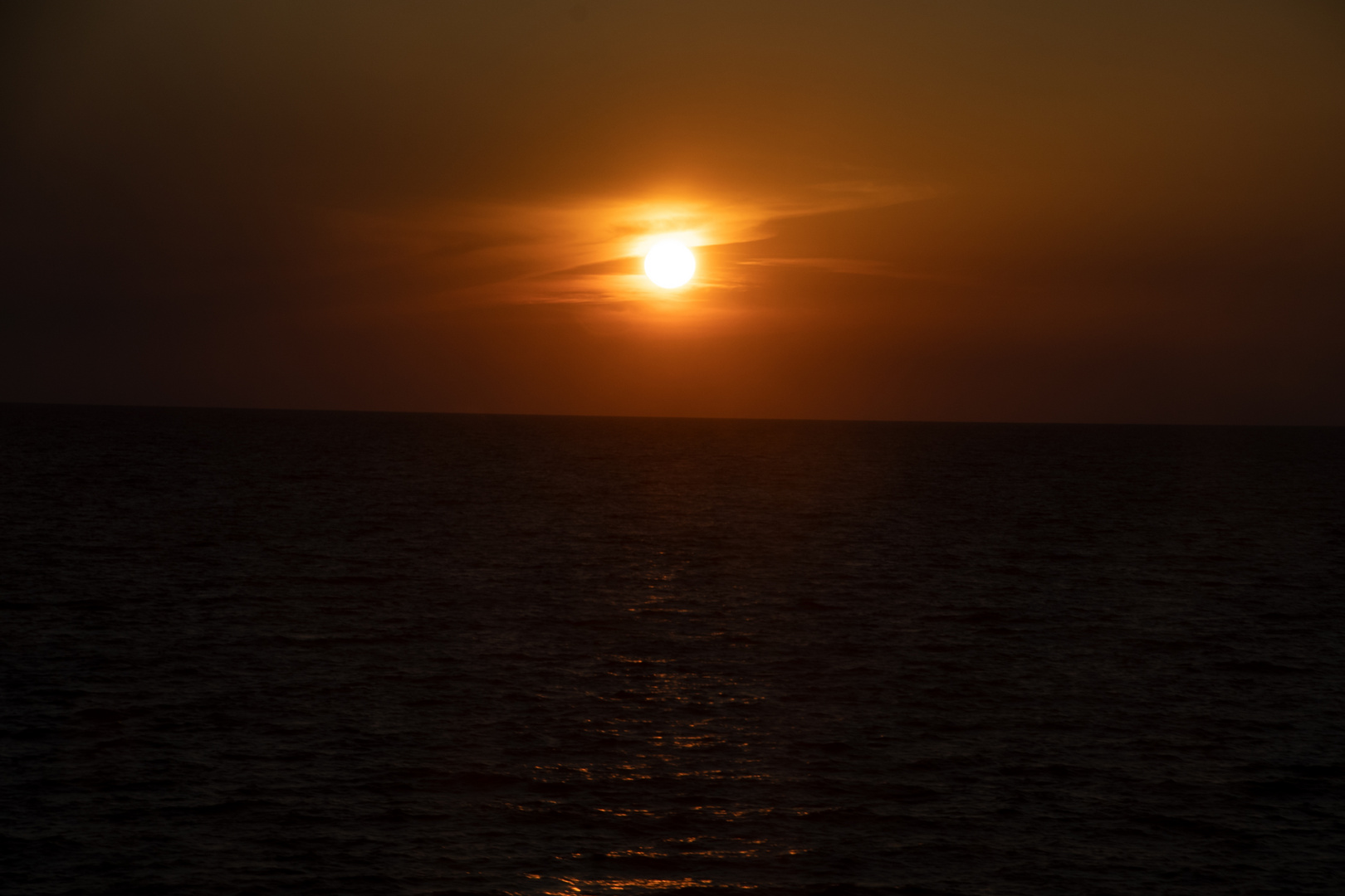 Sonnenuntergangs am Ionischen Meer