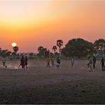 Sonnenuntergangs-Fussball