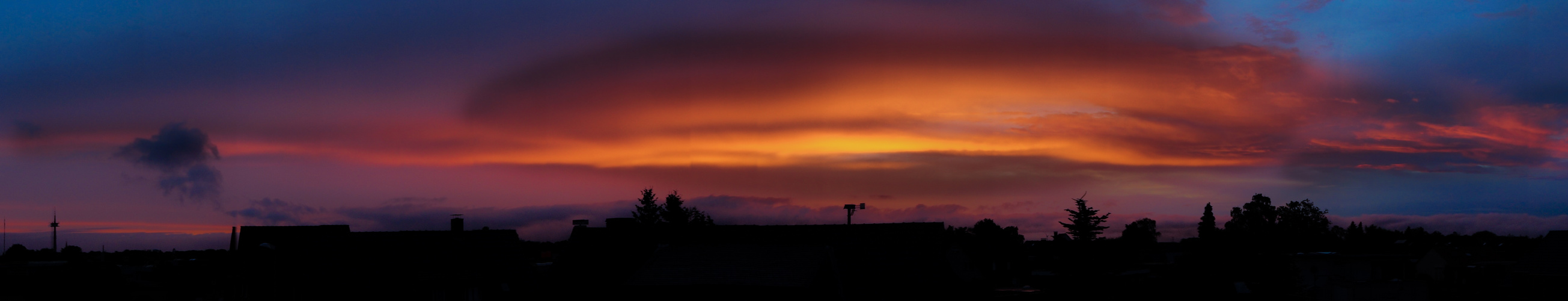 Sonnenuntergangs Panorama am Niederrhein