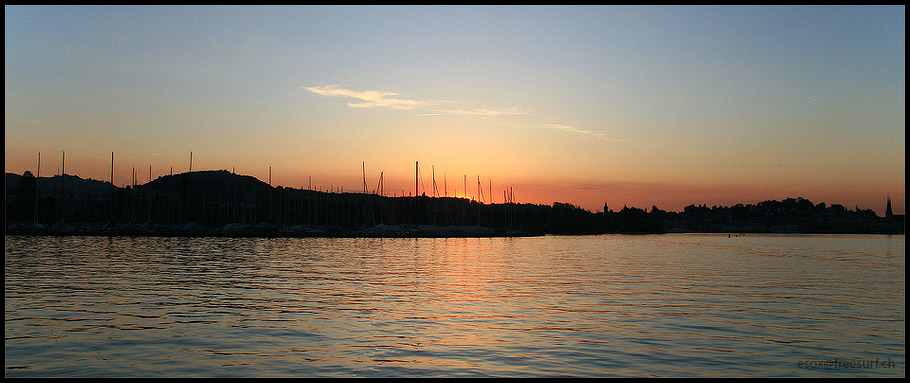 Sonnenuntergangs Panorama Luzern