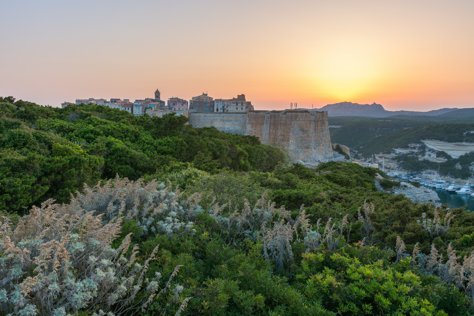 Sonnenuntergangs Stimmung in Bonifacio