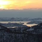 Sonnenuntergangsaussicht vom Fløyen