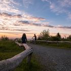 Sonnenuntergangsbeobachter auf dem Großen Feldberg