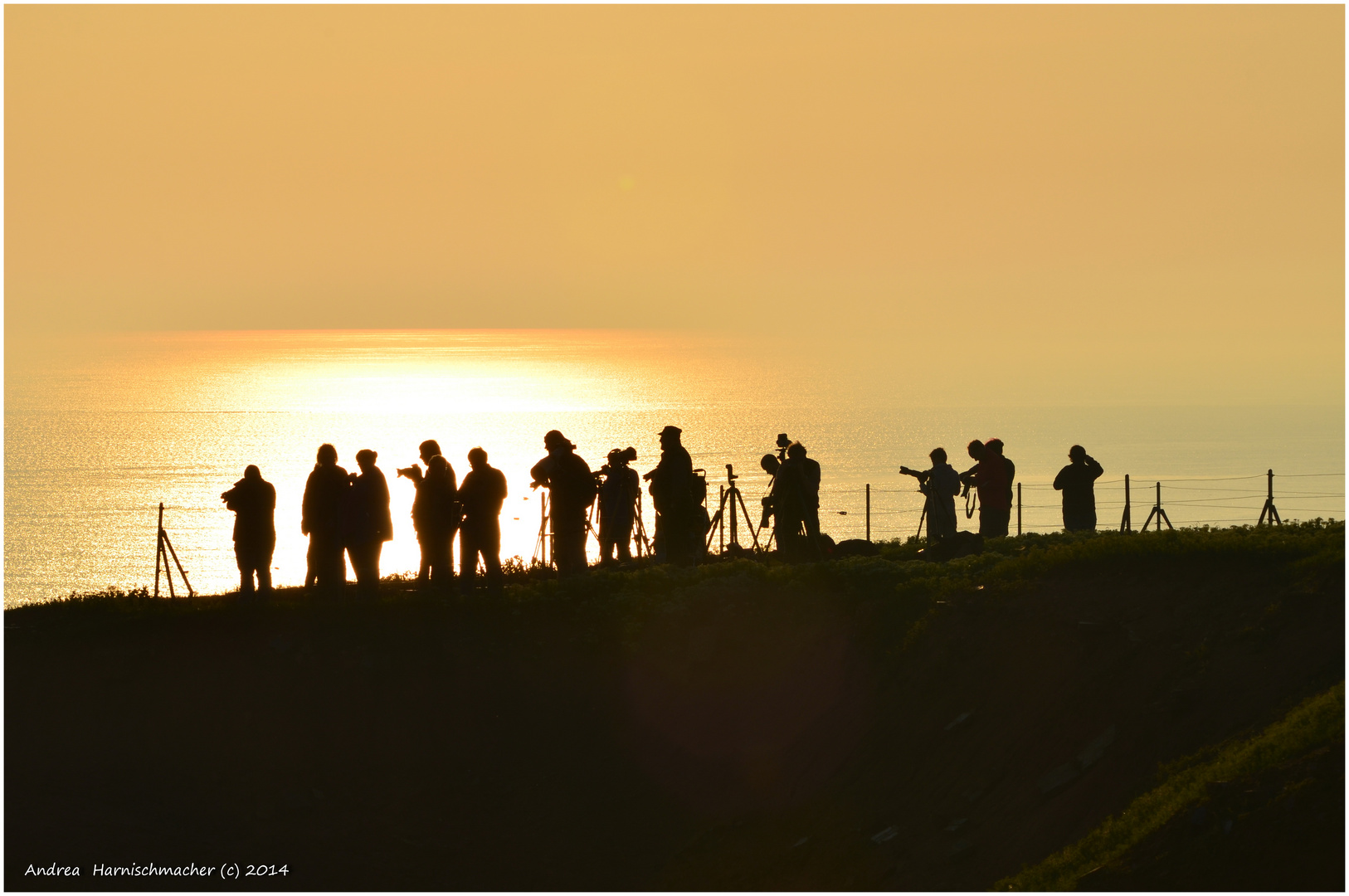 Sonnenuntergangsfotoshooting auf Helgoland