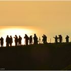 Sonnenuntergangsfotoshooting auf Helgoland