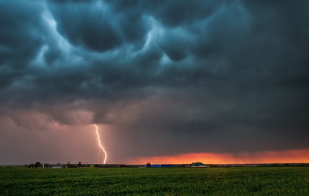 Sonnenuntergangsgewitter