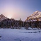 Sonnenuntergangspano am Rissbach im Karwendel