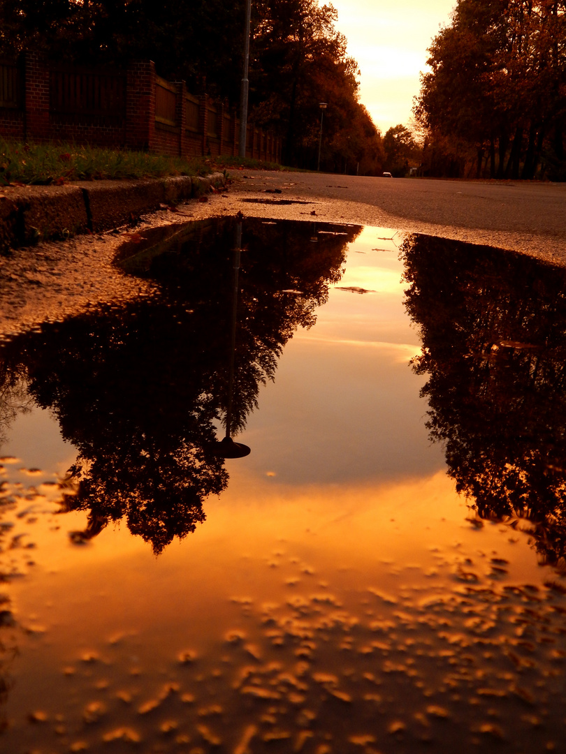 Sonnenuntergangspiegelung