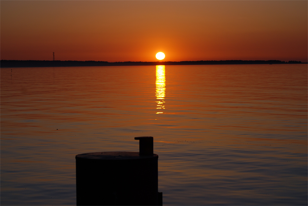 Sonnenuntergangsromantik in Usedom an der Ostsee