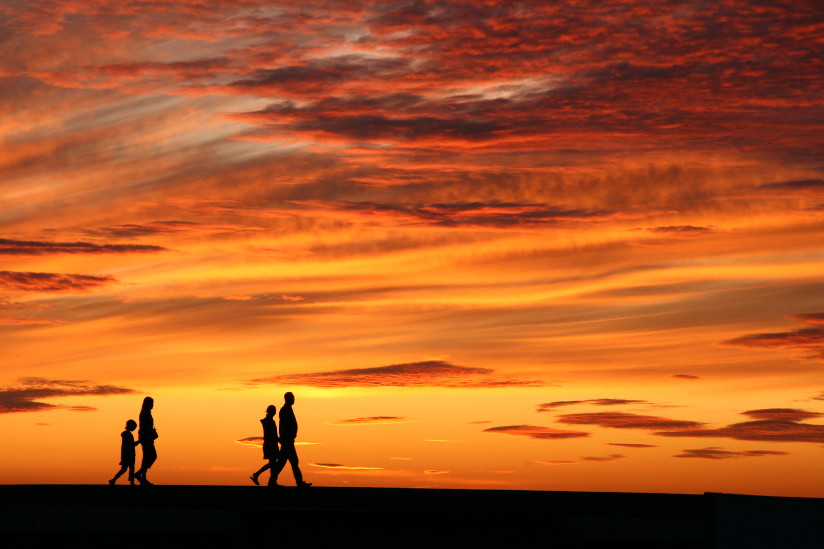 Sonnenuntergangsspaziergang