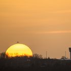 Sonnenuntergangsspektakel mit Saharastaub