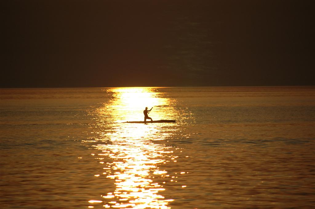 Sonnenuntergangsstimmung am Ohrid - See