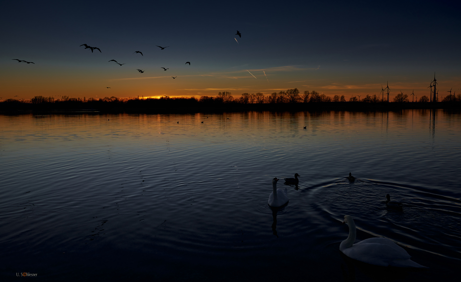 Sonnenuntergangsstimmung am See