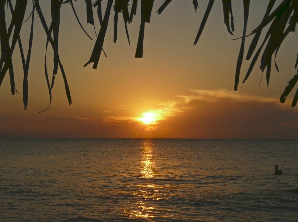 Sonnenuntergangsstimmung an der Caribic
