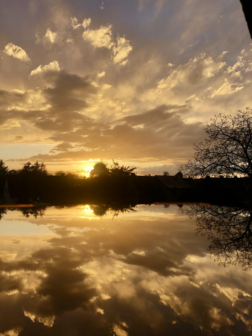 Sonnenuntergangsstimmung auf dem Tablett