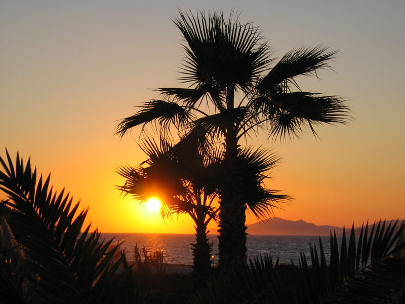 Sonnenuntergangsstimmung auf der griechischen Insel Kos