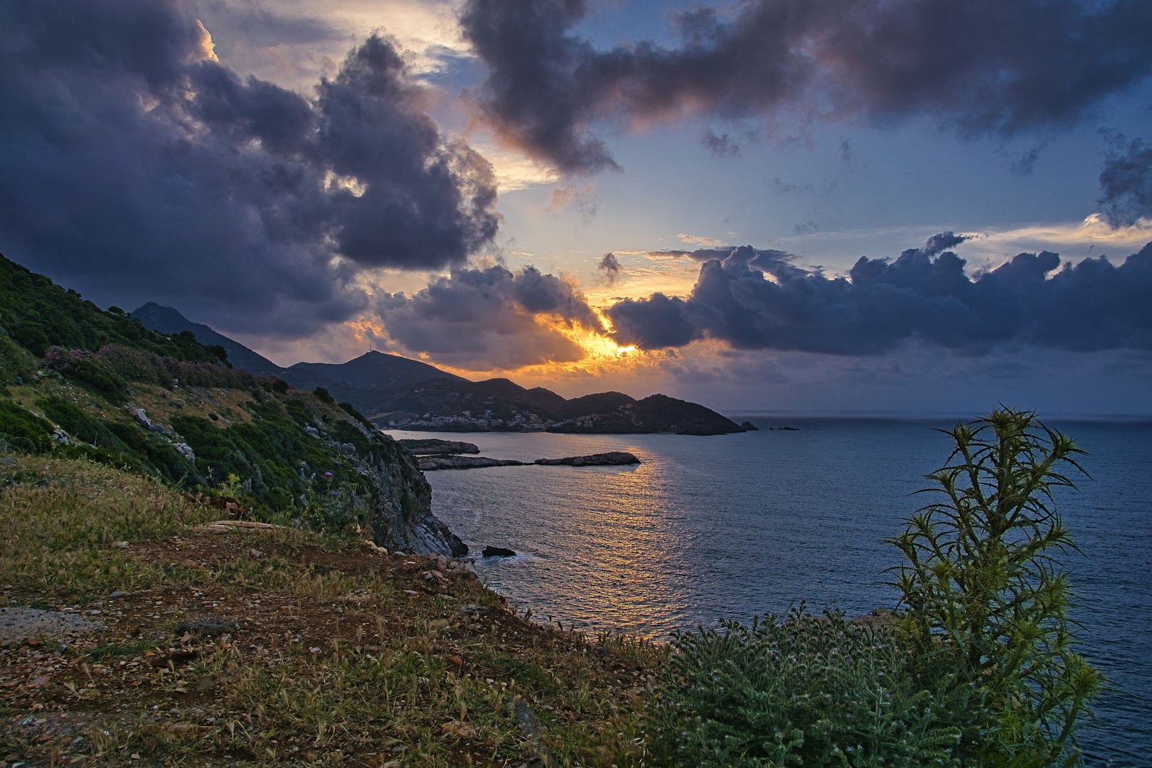 Sonnenuntergangsstimmung auf Kreta