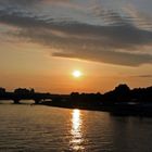 Sonnenuntergangsstimmung in Dresden
