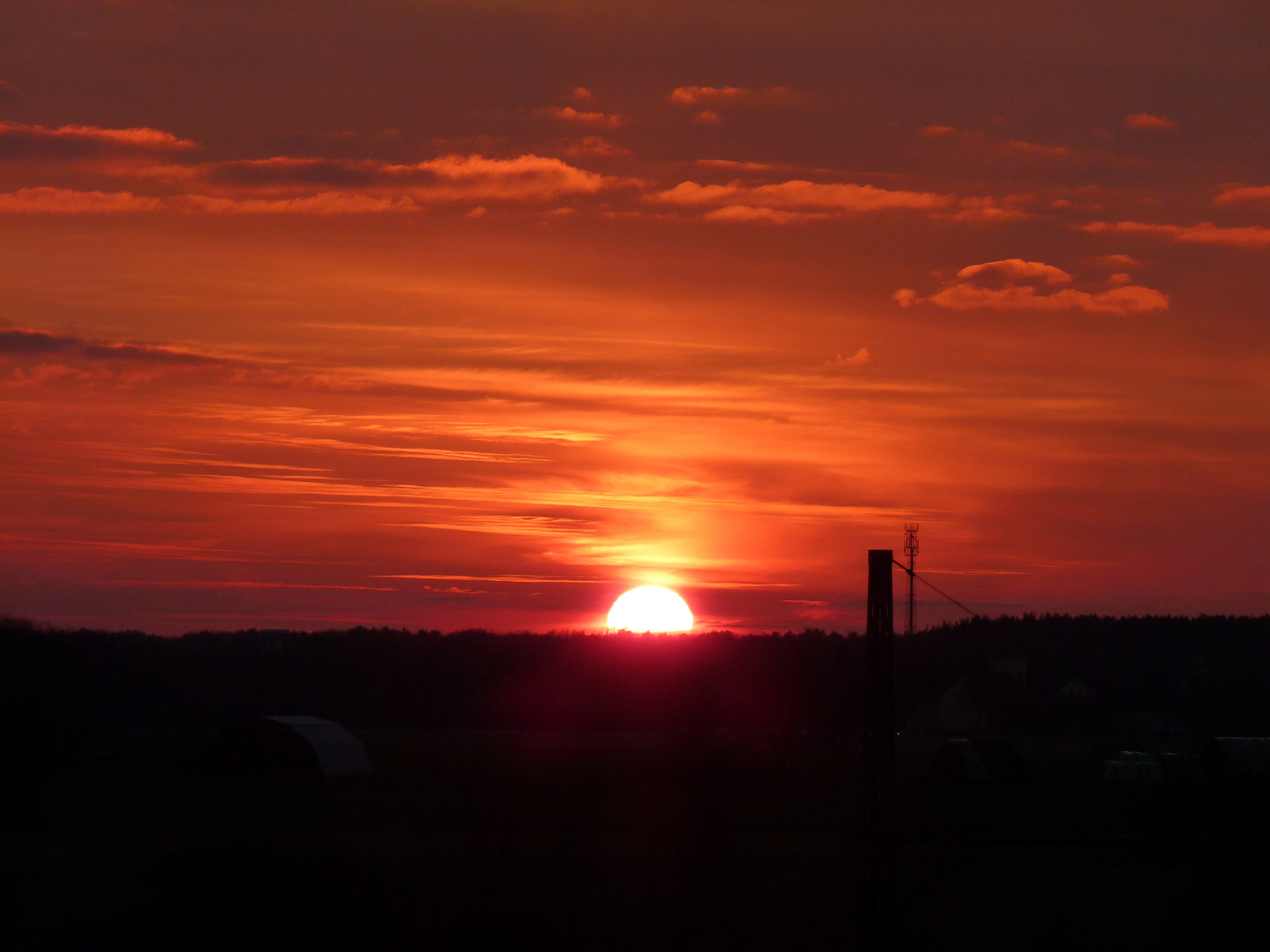 Sonnenuntergangsstimmung in Falkensee