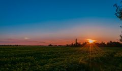 Sonnenuntergangsstimmung in Sachsen