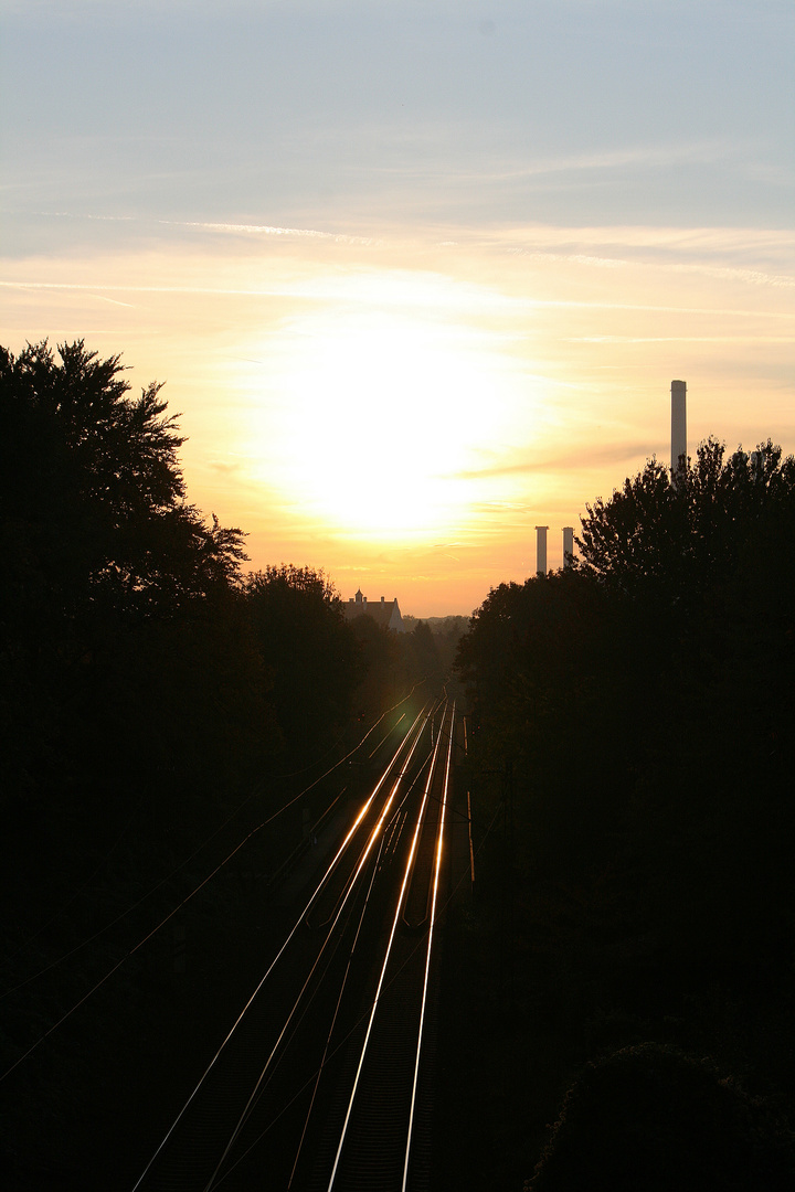 Sonnenuntergangsstimmung in Untergiesing