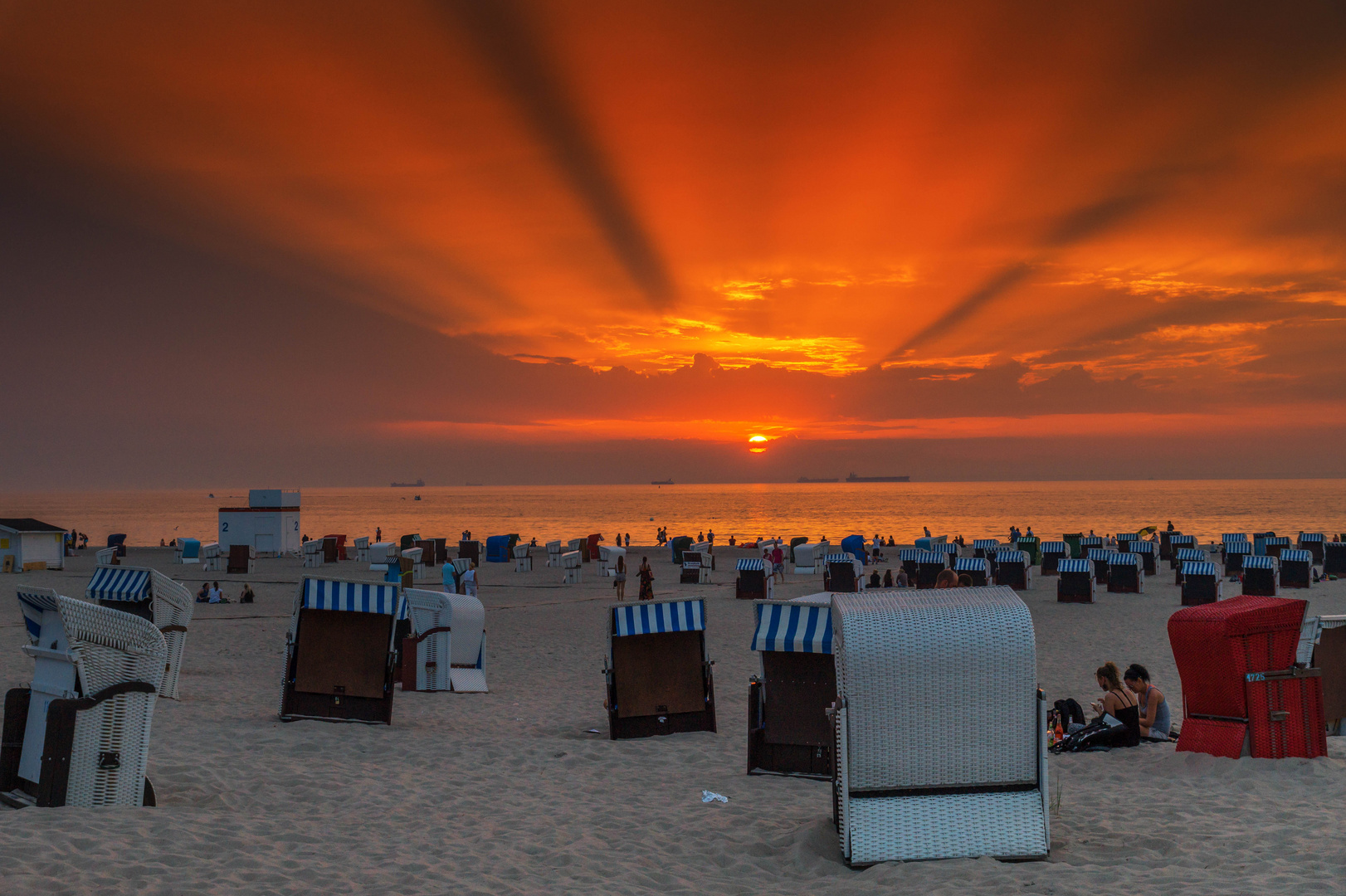 Sonnenuntergangsstimmung Warnemüde 2015