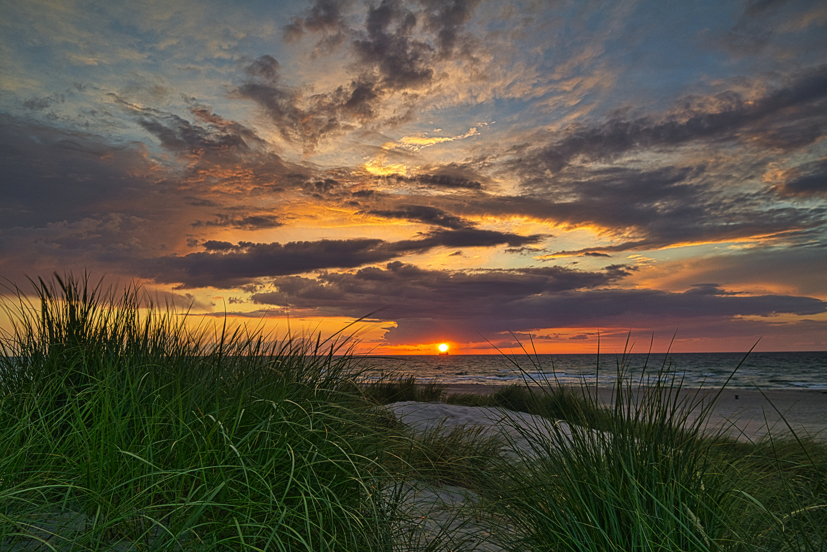 Sonnenuntergangsstimmung Warnemünde