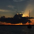 Sonnenuntergangsszene auf den Bahamas