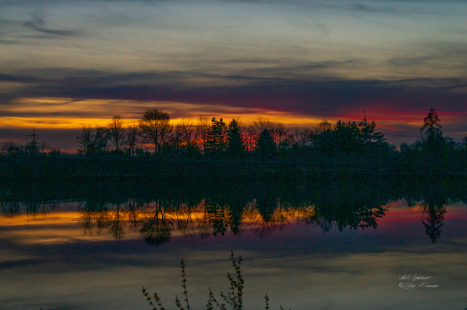 Sonnenuntergangstimmung am See