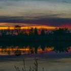 Sonnenuntergangstimmung am See