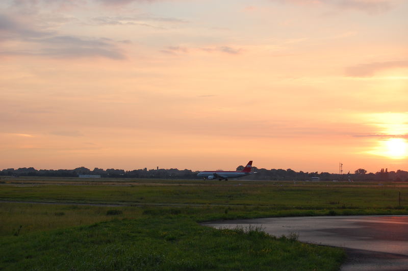 Sonnenuntergng am Airport