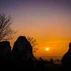 Sonnenutergang an den Lübbensteine