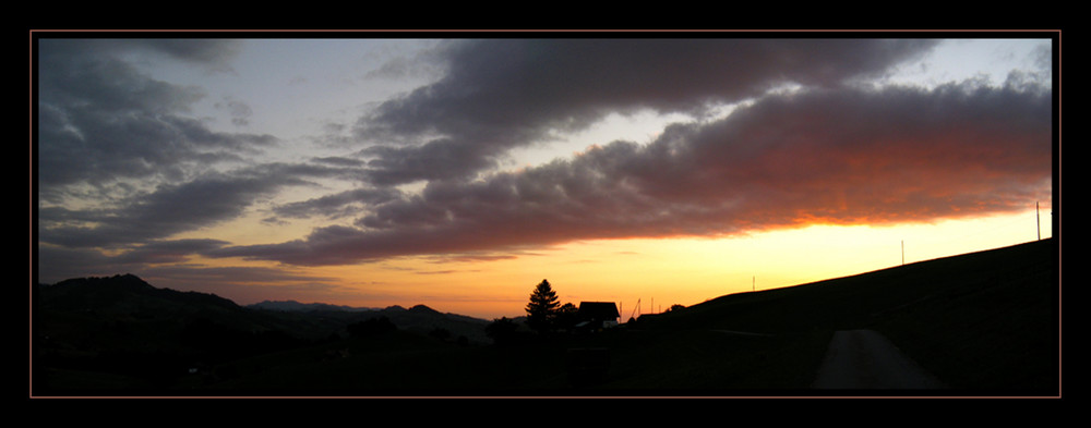 Sonnenutergang in Hundwil