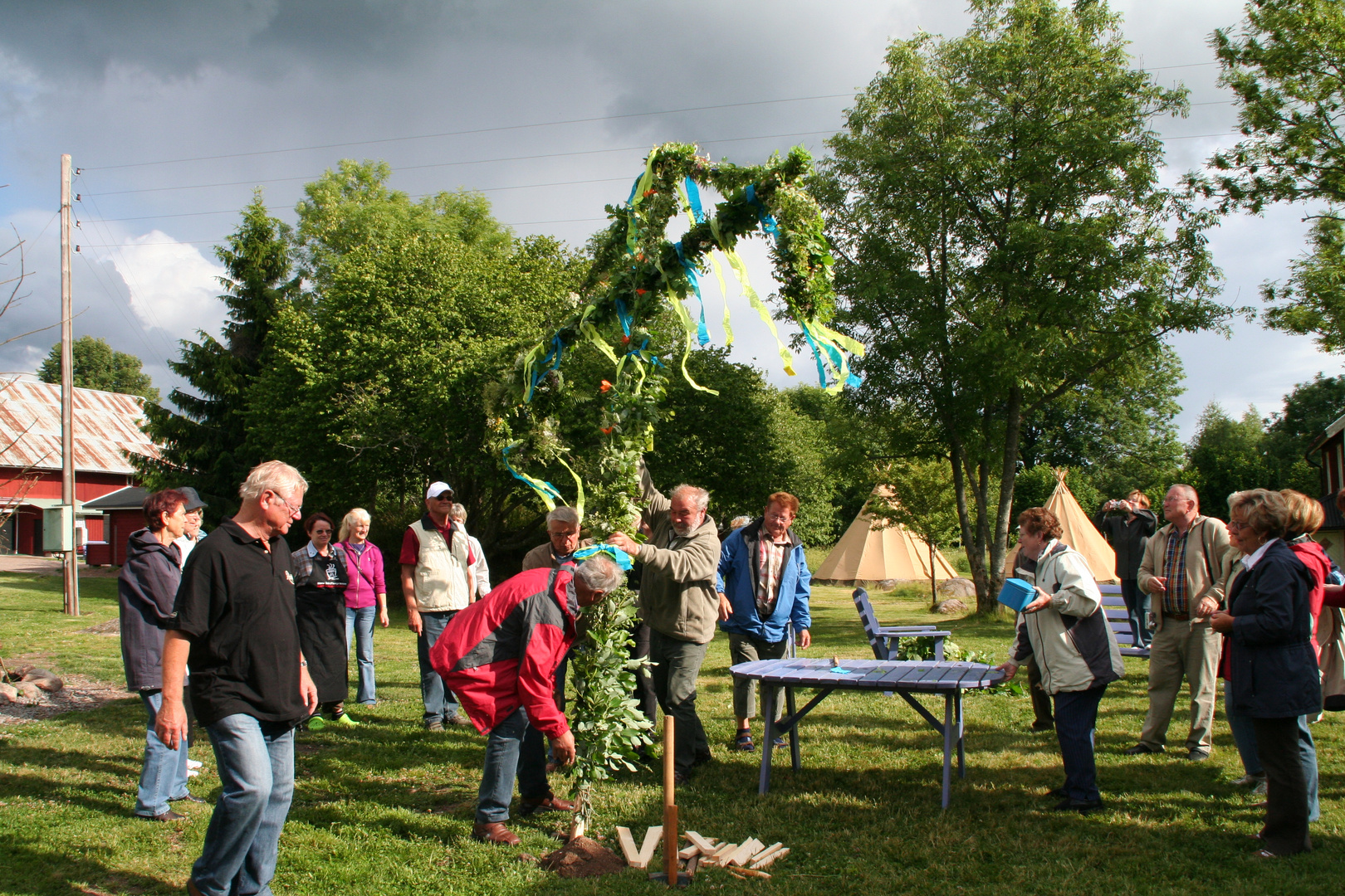 Sonnenwendfeier in Schweden