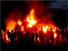 Sonnenwendfeuer Juni 2005 in Freiburg - Mundenhof