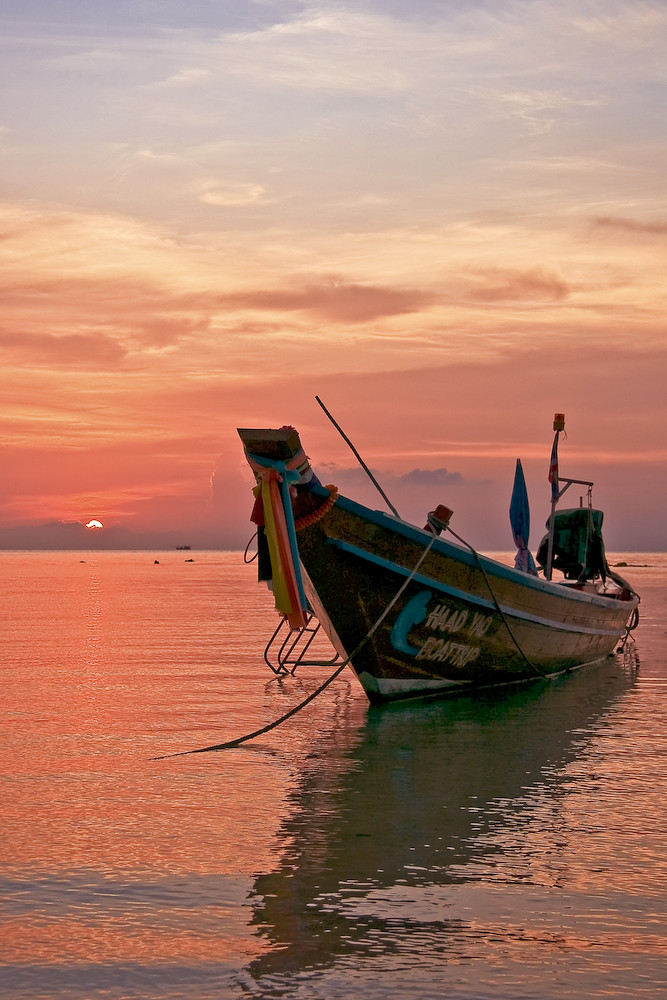 Sonneruntergang auf Koh Phangan in Tailand