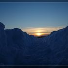 Sonneruntergang im Schnee