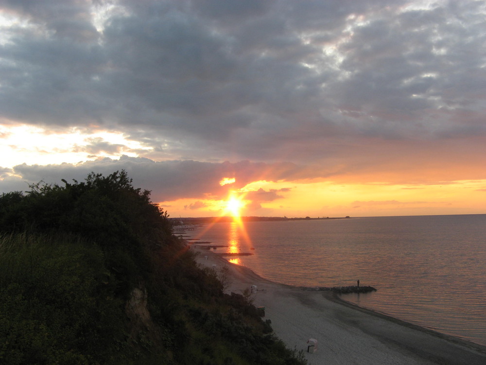 Sonneruntergang in Hohwacht