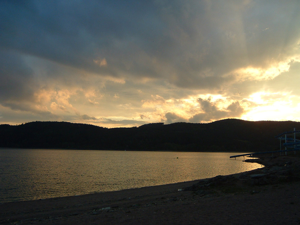 Sonneuntergang am Stausee Orlik