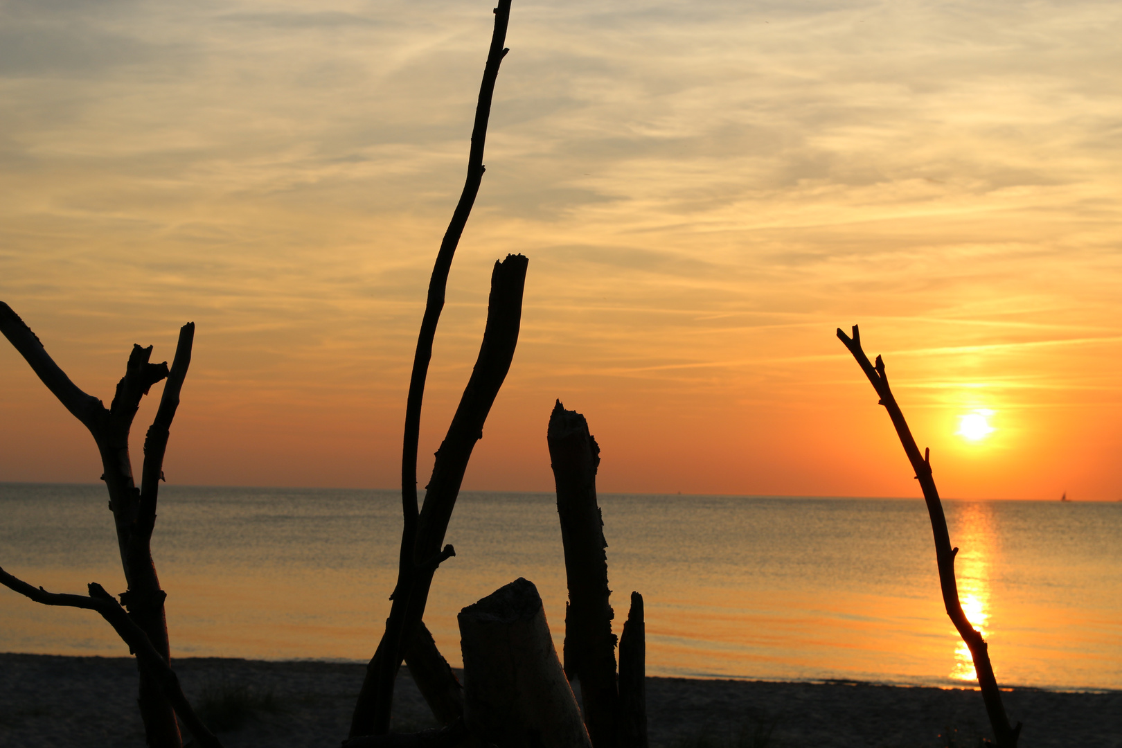 Sonneuntergang am Weststrand